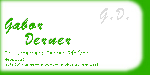 gabor derner business card